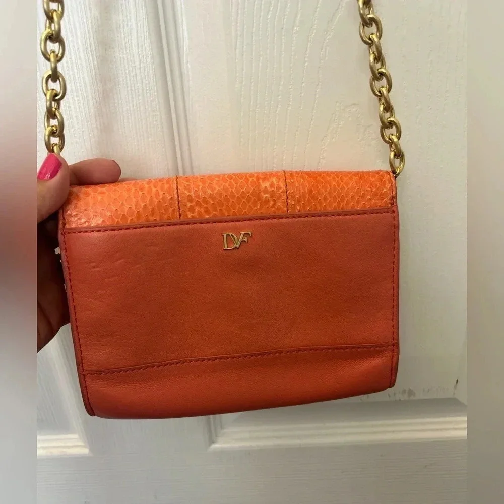 DIANE VON Furstenberg bag Coral Snake skin